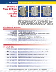 5M Family of Analog-DIN Mount Signal Conditioning Modules