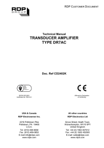 DR7AC technical manual