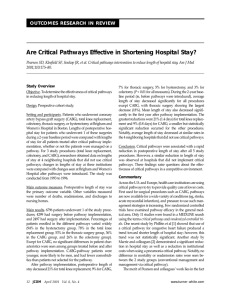 Are Critical Pathways Effective in Shortening Hospital Stay?