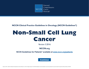 (NCCN Guidelines®) Non-Small Cell Lung Cancer