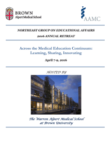 2016 NEGEA Program  - University of Massachusetts Medical