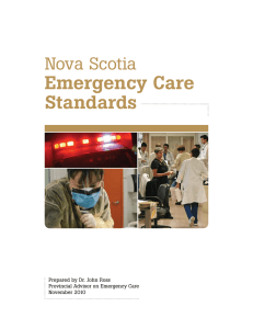 Nova Scotia Emergency Care Standards