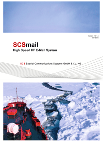 SCSmail High Speed HF E-Mail System