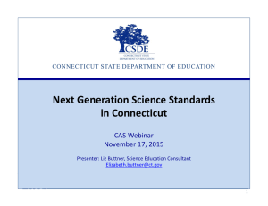 Next Generation Science Standards in Connecticut