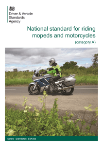 National standard for riding mopeds and motorcycles
