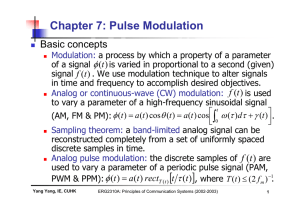 Chapter 7: Pulse Modulation
