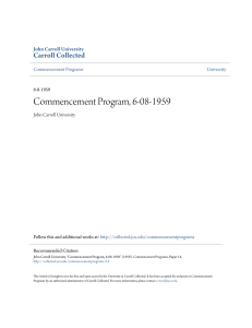Commencement Program, 6-08-1959 - Carroll Collected