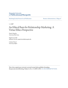 An Ethical Basis for Relationship Marketing - e
