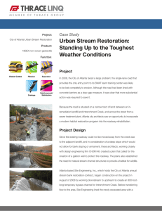 Urban Stream Restoration: Standing Up to the - Thrace-LINQ