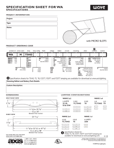 specification sheet for wa
