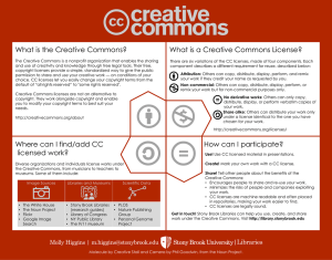 What is the Creative Commons? What is a Creative Commons