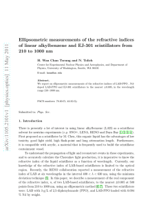 Ellipsometric measurements of the refractive indices of linear