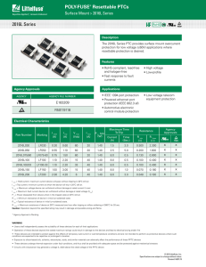 POLY-FUSE® Resettable PTCs 2016L Series