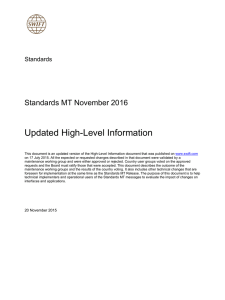 Standards MT November 2016 - Updated High-Level