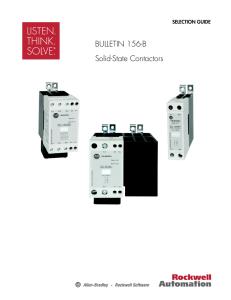Bulletin 156-B Solid-State Contactors Selection Guide