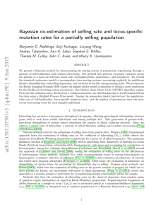Bayesian co-estimation of selfing rate and locus