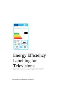 Energy Efficiency Labelling for Televisions