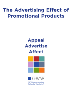 The Advertising Effect of Promotional Products