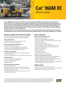 Key Features and Benefits Brochure for Cat 966M XE