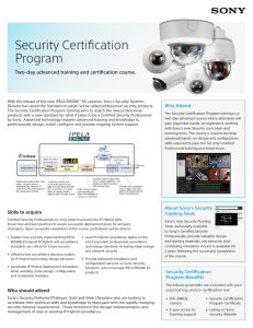 SONY Security Certification