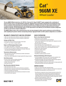 Key Features for Cat 966M XE Wheel Loader, AEXQ0994