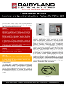 The Isolation Switch