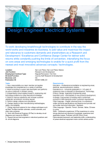 Design Engineer Electrical Systems