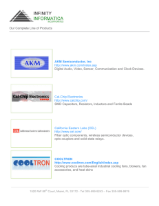Our Complete Line of Products AKM Semiconductor, Inc http://www