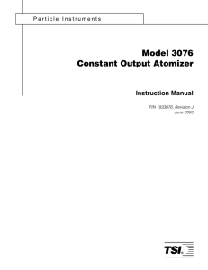 Model 3076 Constant Output Atomizer Instruction Manual