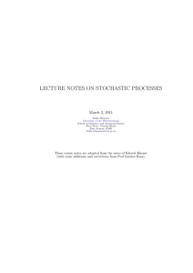 lecture notes on stochastic processes