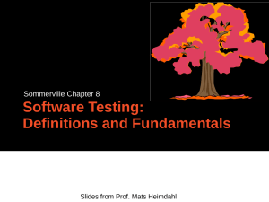 Software Testing: Definitions and Fundamentals