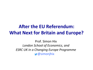 After the EU Referendum: What Next for Britain and Europe?