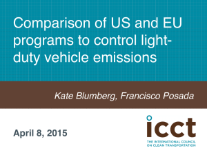 Comparison of US and EU programs to control light- duty