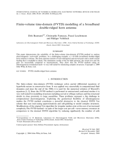 Finite-volume time-domain (FVTD) modelling of a broadband double