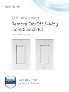 Remote On/Off 3-Way Light Switch Kit
