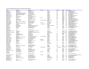 2014 Final PCIC Registered Attendee List (Certain information