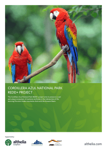 CORDILLERA AZUL NATIONAL PARK REDD+ PROJECT
