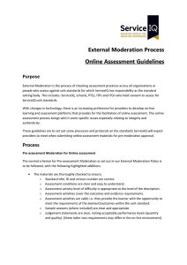 Online Pre-moderation assessment guidelines