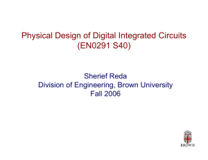 Physical Design of Digital Integrated Circuits (EN0291 S40)