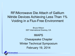 RF/Microwave Die Attach of Gallium Nitride Devices Achieving Less