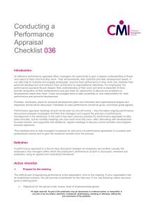 Conducting A Performance Appraisal - CMI