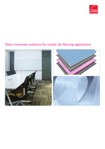 Glass nonwoven solutions for carpet tile flooring applications