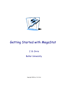 Getting Started with MegaStat