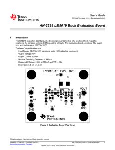 LM5019 Buck Evaluation Board (Rev. A)