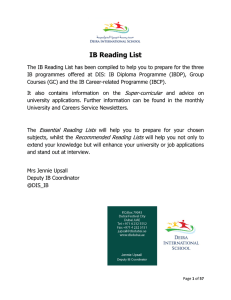 IB Reading List - Deira International School