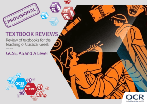 Review of textbooks for the teaching of Classical Greek