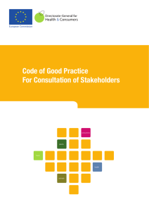 Code of Good Practice For Consultation of Stakeholders