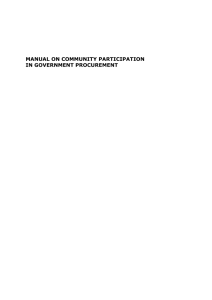 manual on community participation in government procurement