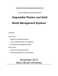 Degradable Plastics and Solid Waste Management Systems
