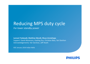 Reducing MPS duty cycle